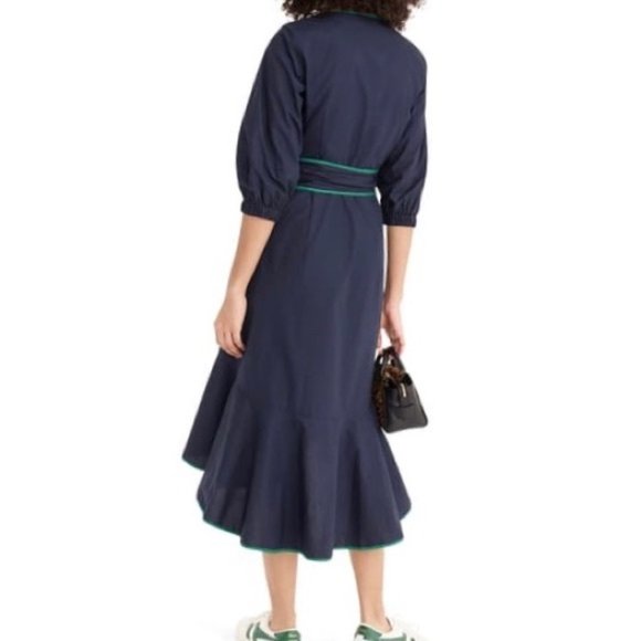 J.CREW New Cotton Poplin Dress ShirtDress Button Up Nautical Blue 10, 12 - Picture 3 of 12